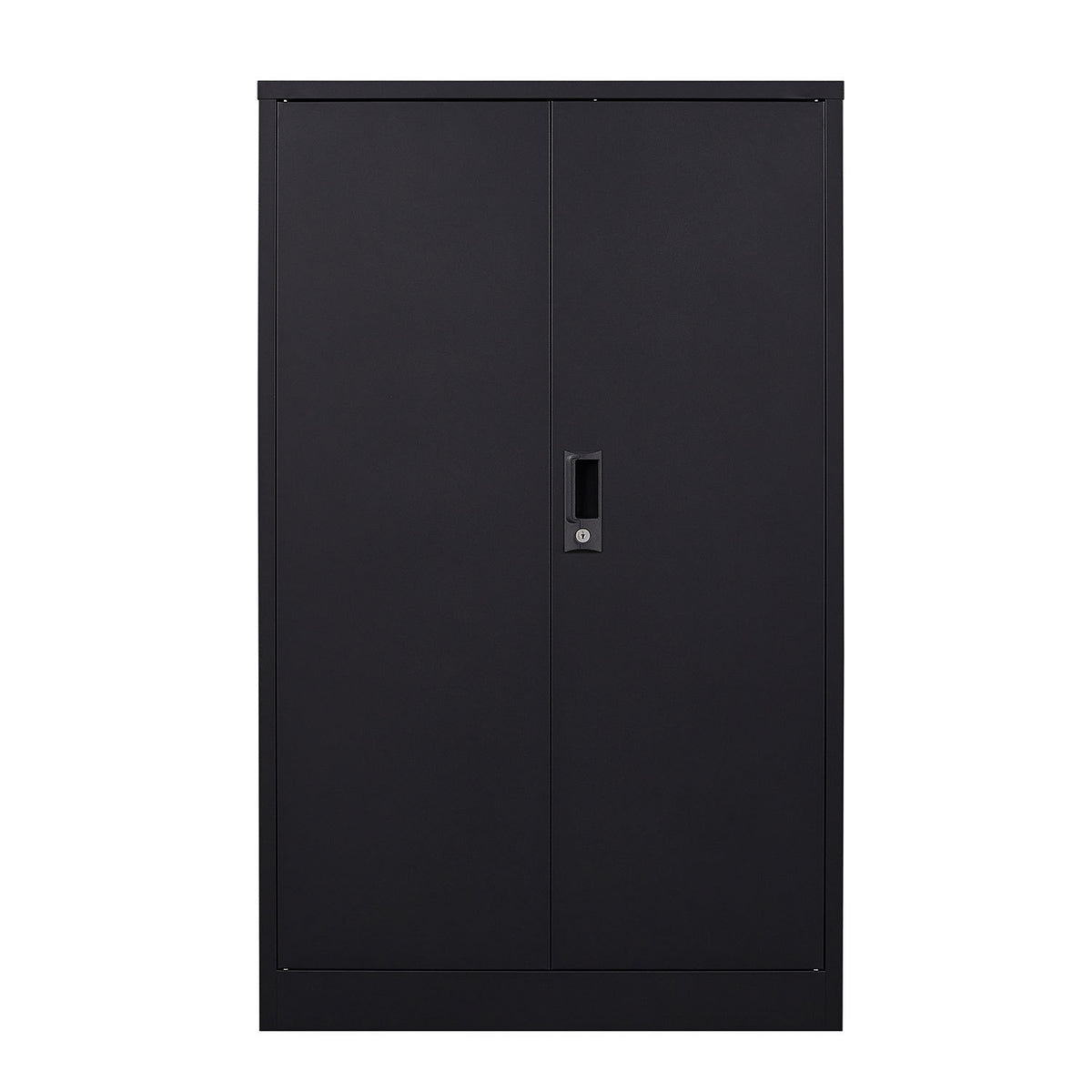 Metal Storage Cabinet with Locking Doors and Adjustable Shelf, Folding Filing Storage Cabinet , Folding Storage Locker Cabinet for Home Office,School,Garage, Black W124747827-djyc