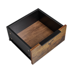 Black Wooden Nightstand with Two Drawers for Bedrooms and Other Places. W328127497-djyc