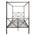 Metal Canopy Bed Frame, Platform Bed Framewith X Shaped Frame Full Black W84041891-djyc