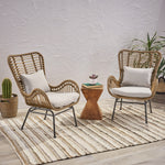 Tapscott Wicker Patio Chair with Cushions (Set of 2) 65044.00LBRN-djyc
