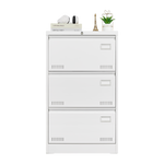 Filing Cabinet Lateral File Cabinet 3 Drawer, White Filing Cabinets with Lock, Locking Metal File Cabinets Three Drawer Office Cabinet for Legal/Letter/A4/F4 Home Offic W1247118745-djyc