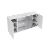 Elegant Wooden Side Cabinets with Glass Doors for Dust-Free Storage & Display: Modern Lockers Perfect for Living, Dining Rooms & Beyond W1278S00033-djyc