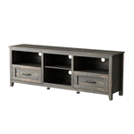 70 Inch Length TV Stand for Living Room and Bedroom, with 2 Drawers and 4 High-Capacity Storage Compartment,Black Pine W881123503-djyc
