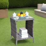 Outdoor patio Furniture 1 Coffee Table with clear tempered glass W209P220242-djyc