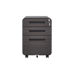 3 Drawer Mobile File Cabinet Under Desk Office,Simple Style Versatile Storage Cabinet for Legal/Letter/A4 Files, 5 Wheel Design Anti-Tilting Cold Rolled Steel Waterproof Moisture-Proof Black W1247P145907-djyc