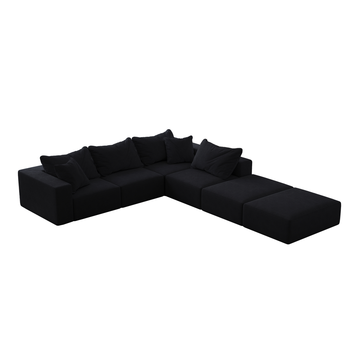 Oversized sponge cloud sofa,Modern Upholstered Sectional Sofa Couch Set,Modular 162" L Shaped Sectional Living Room Sofa Set With 6 Pillows,Free Combination Sofa Couch for Living Room,Bedroom W834S00325-djyc