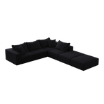 Oversized sponge cloud sofa,Modern Upholstered Sectional Sofa Couch Set,Modular 162" L Shaped Sectional Living Room Sofa Set With 6 Pillows,Free Combination Sofa Couch for Living Room,Bedroom W834S00325-djyc