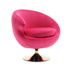 360 Degree Swivel Cuddle Barrel AccentChairs, Round Armchairs with Wide Upholstered, FluffyFabric Chair for Living Room, Bedroom, Office, Waiting Rooms W1539P147084-djyc