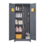 Metal Storage Cabinets, Cleaning Tool Cabinet with Locking Door, Tall Broom Tool Organizer and Storage, Large Storage Cabinet for Kitchen, Pantry, Office, Shop W328P193779-djyc
