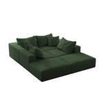 Oversized sponge cloud sofa,Modern Upholstered Sectional Sofa Couch Set,Modular 162" L Shaped Sectional Living Room Sofa Set With 6 Pillows,Free Combination Sofa Couch for Living Room,Bedroom W834S00326-djyc