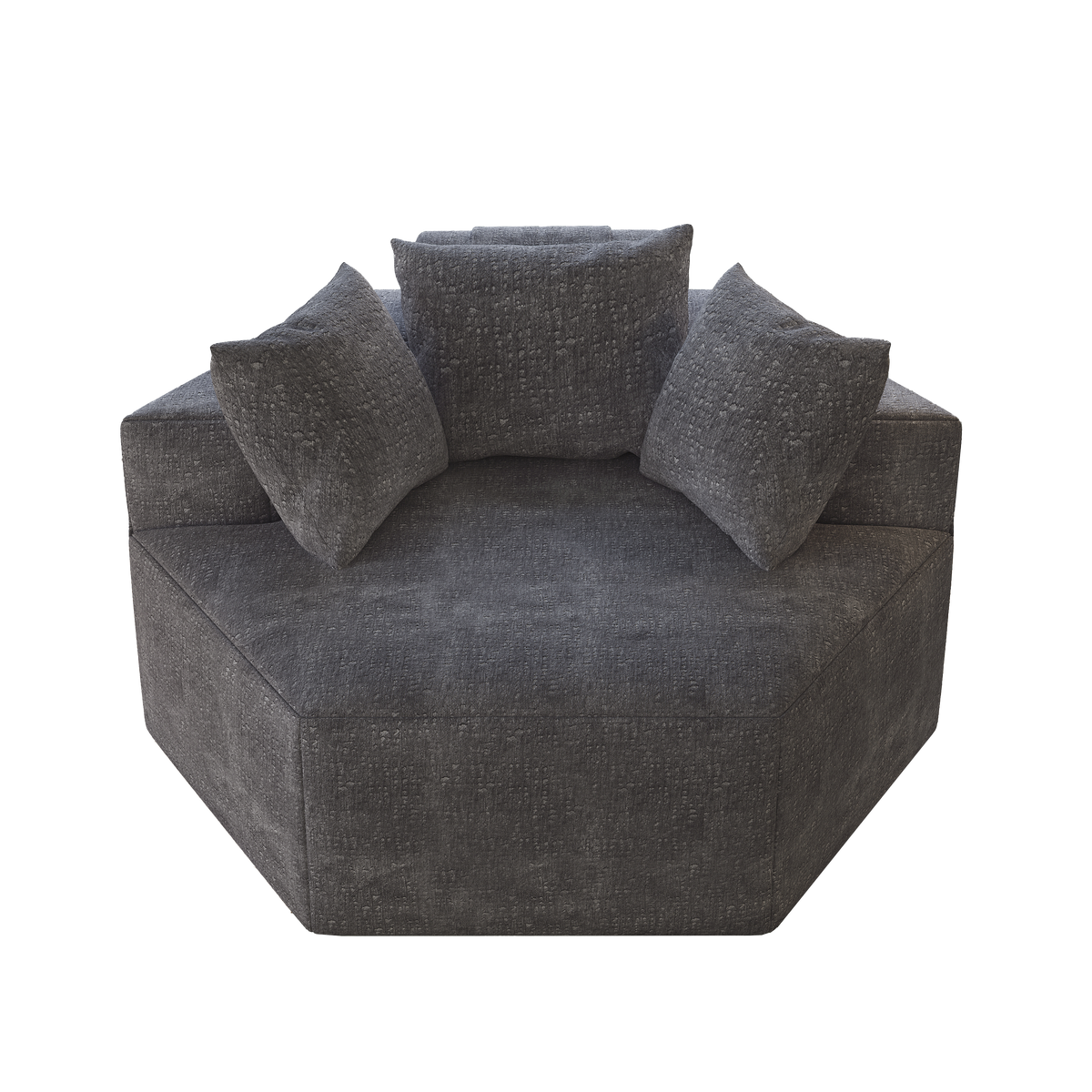 54''L Chenille Sponge single sofa,No Assembly Required,Fluffy Modern Sleeper Chair for Living room, Bedroom, Lounge and Projection Room W834P221043-djyc