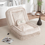 Upholstered Human Dog Bed for Adult & Pets,with 5 Adjustable Position &Massage Pillow, Bean Bag floor sofa with 2 Soft Pillows W1170P282474-djyc