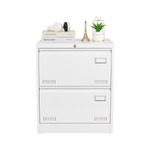 Filing Cabinet Lateral File Cabinet 2 Drawer, White Filing Cabinets with Lock, Locking Metal File Cabinets Three Drawer Office Cabinet for Legal/Letter/A4/F4 Home Offic W1247P160451-djyc