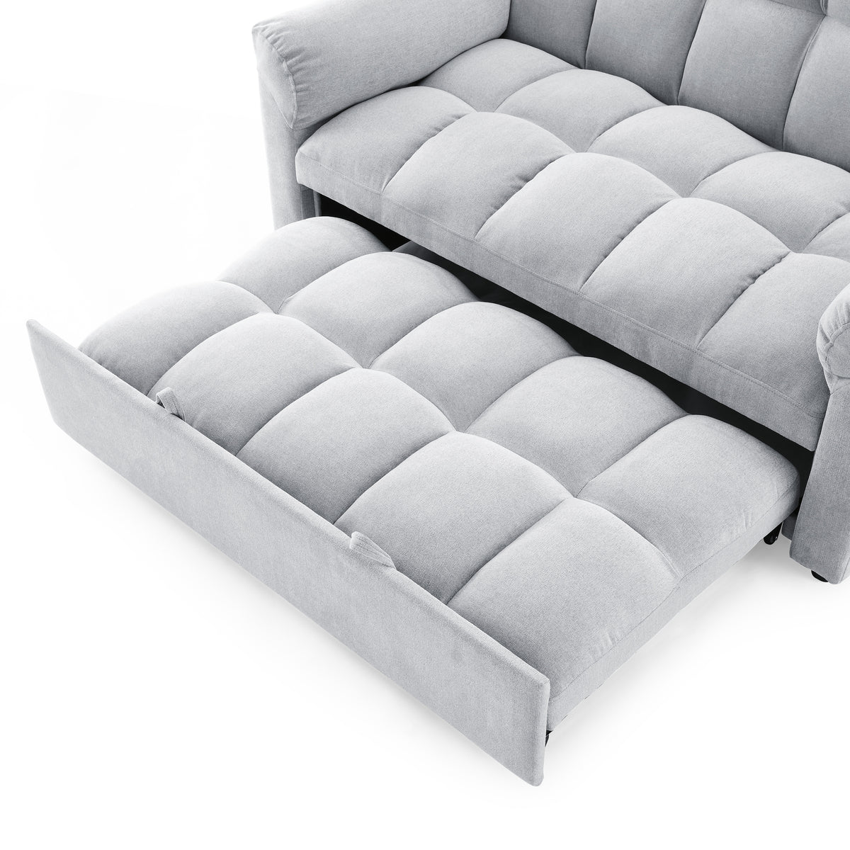 Loveseats Sofa Bed with Pull-out Bed,Adjsutable Back,Light Grey W487109970-djyc