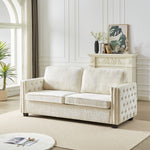 Convertible Sleeper Sofa with Memory Foam Mattress, 3-Seater Full Size Bed Couch for Living Rooms, Designed with Chenille Fabric W834S00280-djyc