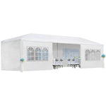 10x30' Wedding Party Canopy Tent Outdoor Gazebo with 8 Removable Sidewalls W1205137315-djyc