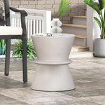 Modern Hourglass Concrete Side Table – Sleek, Durable, and Ready to Use for Outdoor Elegance 73452-djyc