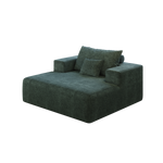 55-inch Chenille Sponge Sofa Lounge Chair,No Assembly Required,Fluffy Modern Sleeper Chair for Indoor Living Room Bedroom W834P221022-djyc