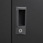 Metal Storage Cabinet with Locking Doors and Adjustable Shelf, Folding Filing Storage Cabinet , Folding Storage Locker Cabinet for Home Office,School,Garage, Black W124747827-djyc