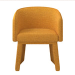 Modern style simple and elegant chair, orange leisure chair, suitable for dining/bedroom/living room/reception desk (assembly required)-Orange W487P186359-djyc