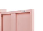 Pink Steel Double Door Cabinet with Handles, With Removable Dividers and Adjustable Height. Suitable for Living Room, Office, Bedroom, Study and Other Places. W328P195208-djyc
