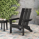 Folding Adirondack Chair with Acacia Wood – Perfect for Outdoor Relaxation and Storage Convenience 68319.00BLK-djyc