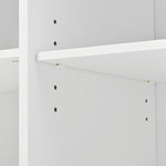 Kitchen Island with Power Outlet,Kitchen Storage Island with Drop Leaf and Rubber Wood,Open Storage and Wine Rack,5 Wheels,with Adjustable Storage for Home, Kitchen, and Dining Room,White WF305556AAW-djyc