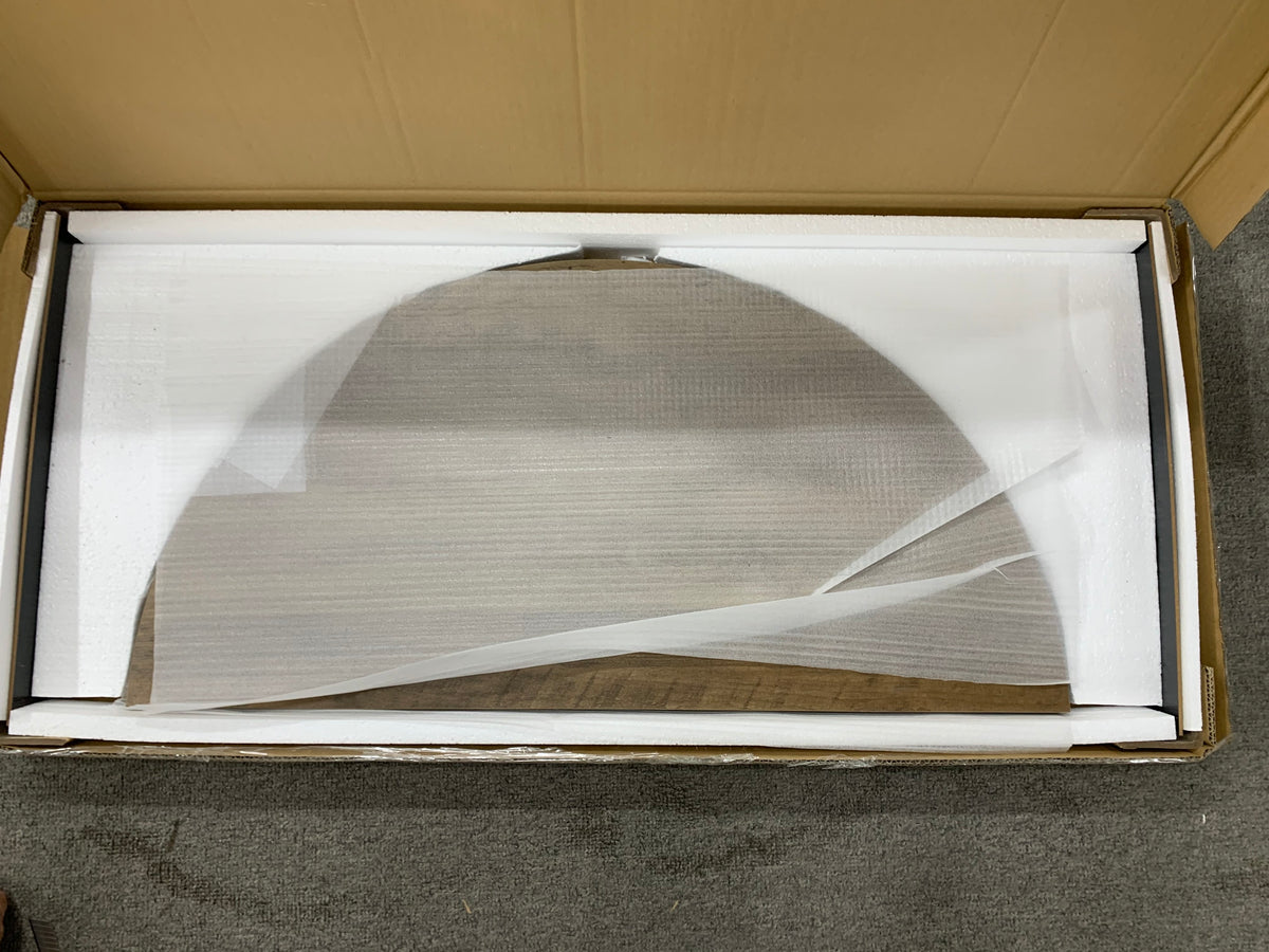 31.5 Inch Round Dining Table, Small Circle Kitchen Table with Metal Black Legs for 2-4 people,Modern Dining Room Table, Brown (only table) W808P176713-djyc