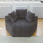 54''L Chenille Sponge single sofa,No Assembly Required,Fluffy Modern Sleeper Chair for Living room, Bedroom, Lounge and Projection Room W834P221043-djyc