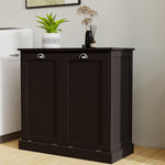 Two-Compartment Tilt-Out Laundry Sorter Cabinet-Black W1120139082-djyc