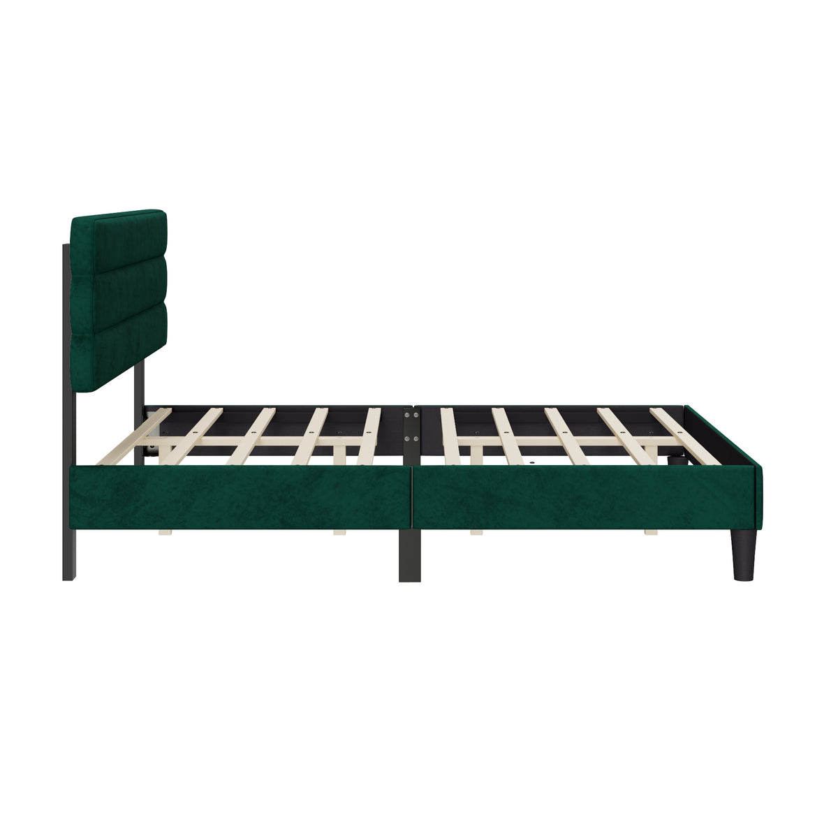 Queen Bed Frame with Headboard,Sturdy Platform Bed with Wooden Slats Support,No Box Spring,Mattress Foundation,Easy AssemblyGreen W1793140484-djyc