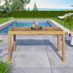 Classic Patio Acacia Wood Dining Table – Durable, Light Teak Finish, Ideal for Outdoor Use N779P210771L-djyc