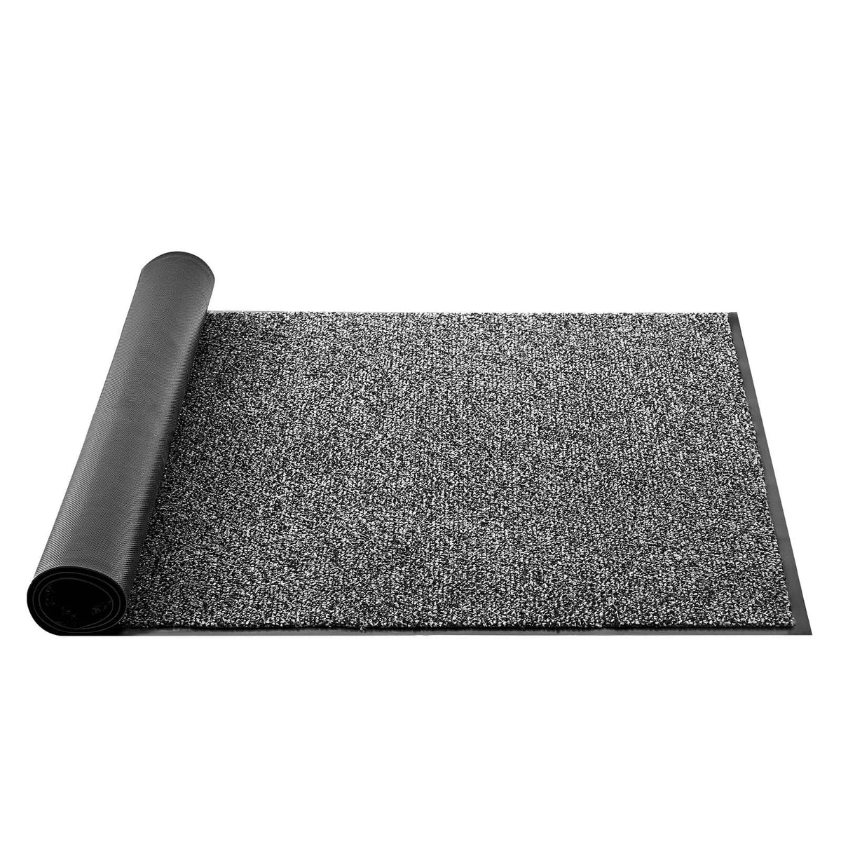 Front Door Mat, 5 x 3 ft Commercial Floor Mat for Indoor and Outdoor, Industrial Entrance Carpet with PVC Backing, Heavy Duty Washable Entry Rug for Hallway, Kitchen, Balcony, Garage, Grey-T3342P484370
