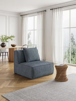 Belfin Modular Sectional Sofa, Convertible Tofu Block Sofa Floor Sofa Bed Armrest Comfy Sofa Bed Compressed Sofa Compression Sofa for Living Room Bedroom - Chenille Fabric (Gray)-W3147P277268