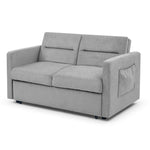 Loveseats Sofa Bed with Pull-out Bed, Adjsutable Back and Two Arm Pocket,Grey W48766862-djyc