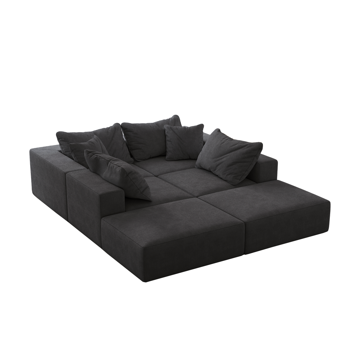 Oversized sponge cloud sofa,Modern Upholstered Sectional Sofa Couch Set,Modular 162" L Shaped Sectional Living Room Sofa Set With 6 Pillows,Free Combination Sofa Couch for Living Room,Bedroom W834S00327-djyc