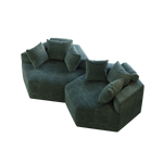 54''L Chenille Sponge single sofa,No Assembly Required,Fluffy Modern Sleeper Chair for Living room, Bedroom, Lounge and Projection Room W834P221041-djyc