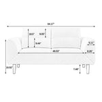 Convertible Futon Sofa Bed, Comfy Loveseat Sleeper Sofa with Adjustable Armrest, Strengthen Wood, Thick Padded Cushion, Small 2 Seater Couch for Living Room, Bedroom, Black W487P180470-djyc