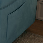 Sofa Showcase: 54" Velvet Blue Sofa Bed – A Dual-Purpose Living Room Gem with a Retractable Bed Option W1278127958-djyc