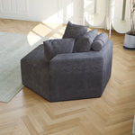 54''L Chenille Sponge single sofa,No Assembly Required,Fluffy Modern Sleeper Chair for Living room, Bedroom, Lounge and Projection Room W834P221043-djyc