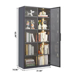 Best selling new design double door metal glass display storage cabinetwith light strip for living room W2385P152311-djyc