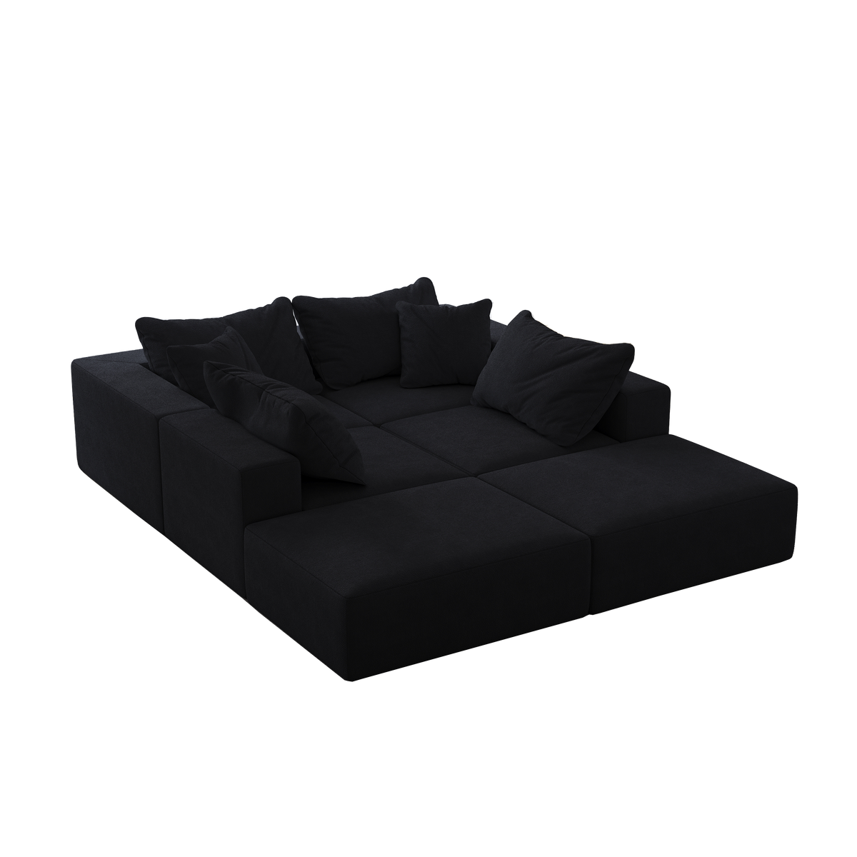 Oversized sponge cloud sofa,Modern Upholstered Sectional Sofa Couch Set,Modular 162" L Shaped Sectional Living Room Sofa Set With 6 Pillows,Free Combination Sofa Couch for Living Room,Bedroom W834S00325-djyc