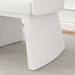 Modern style simple and elegant chair, white leisure chair, suitable for dining/bedroom/living room/reception desk (assembly required)-White W487P186358-djyc