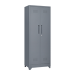 Metal Storage Cabinets, Cleaning Tool Cabinet with Locking Door, Tall Broom Tool Organizer and Storage, Large Storage Cabinet for Kitchen, Pantry, Office, Shop W328P193783-djyc