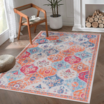 MAVAL Cream Washable Rug 3x5 Area Rug (Cream, 3' x 5')-B189P189010