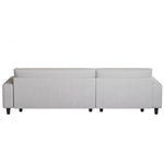Space-Saving 93-Inch Grey Corduroy Sofa Bed with Two Matching Pillows - Perfect for Living Room or Apartment, Ensuring a Neat and Uncluttered Space W1278S00025-djyc