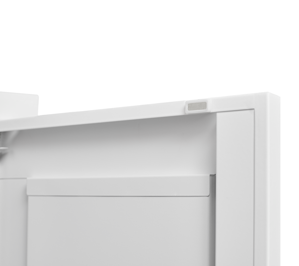 White Metal Kitchen Storage Cabinet, Kitchen Pantry Storage Cabinet with Doors and Shelves, Storage Cabinet with Adjustable Leveling Foot for Kitchen, Living Room and Dining Room W W328P194192-djyc