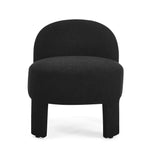 Hoop gauze lounge chair with soft cushion and backrest, need to be assembled, suitable for living room/bedroom/dining room -- BLACK(24.5"*28.75"*28.75") W487P207811-djyc