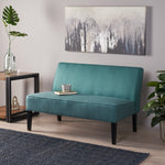 Contemporary Loveseat with Birch Wood Legs, Soft Fabric Upholstery, Comfortable Design 57659.00DTE-djyc