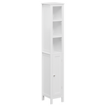 66.92" Tall Bathroom Storage Cabinet with Adjustable Shelves,Slim 1 Doors Freestanding Cabinet with Anti-Tip, Open compartments, for Home, Small Spaces, Bathroom,Kitchen, Living Room, White W808P174804-djyc